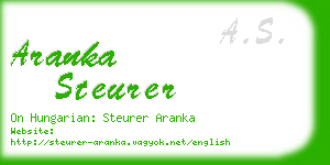 aranka steurer business card